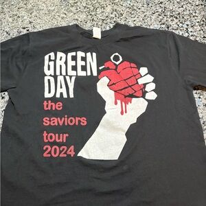 Green Day Saviors Tour 2024 Black T-Shirt